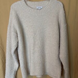 Cozy White Crew Neck Sweater